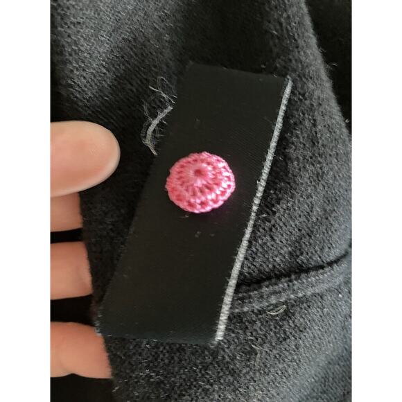Michael Simon Womens Size 2XL Black Pink Cardigan Sweater Lipstick & Purse - Picture 9 of 15